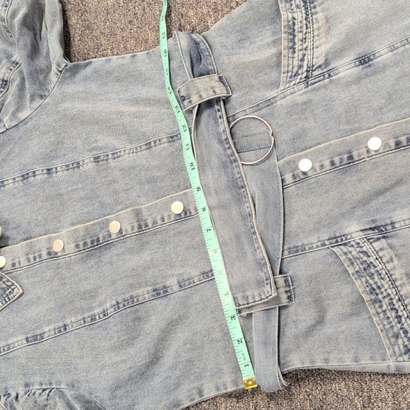 Fate Blue Denim Dress with Belted Waist - Picture 13 of 14